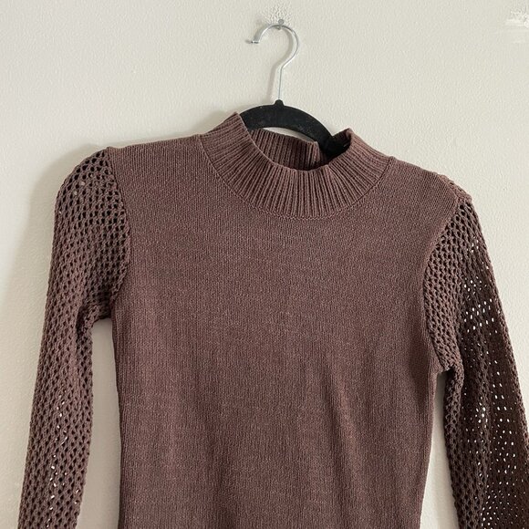 Zara Brown Long Sleeve Dress - Picture 7 of 12